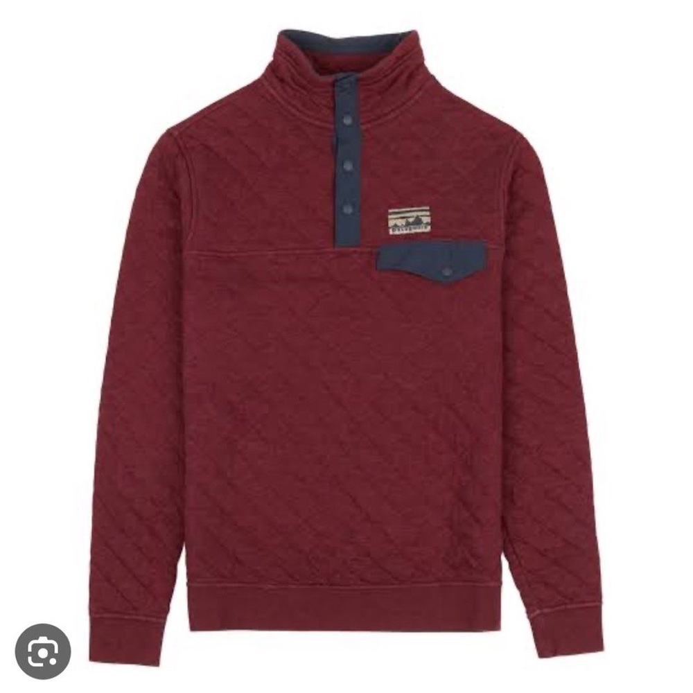 Patagonia Quilted Synchilla Maroon Dark Red Pullover (Men’s M)